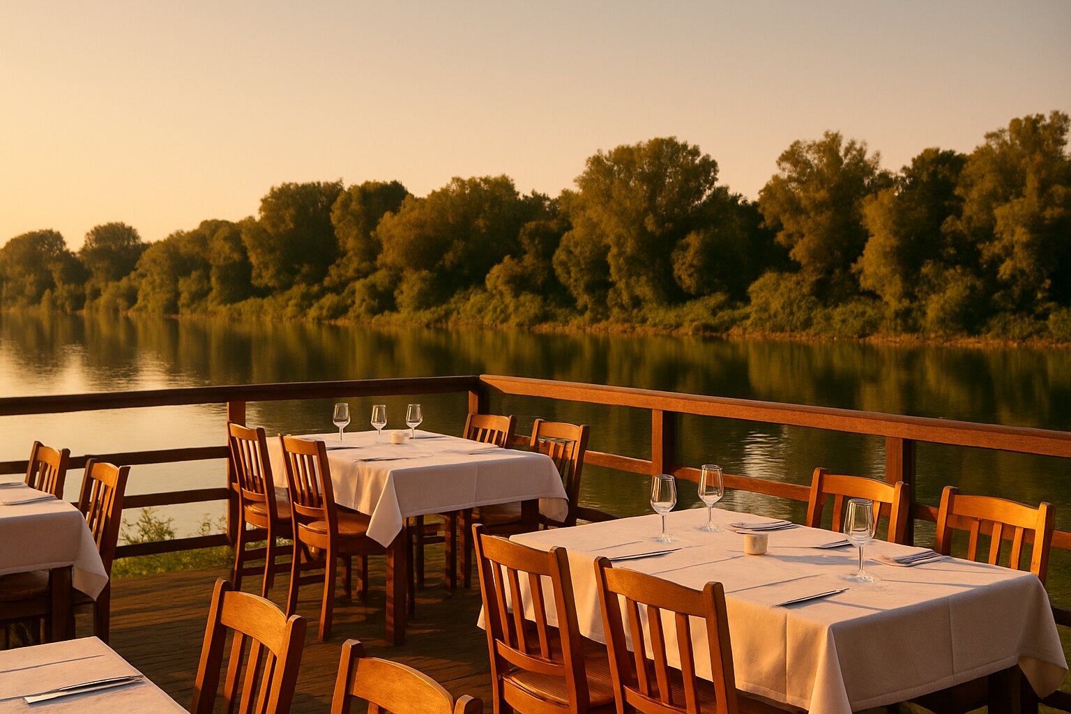 Restoran Zlatna Žlica i terasa uz rijeku Savu u Županji